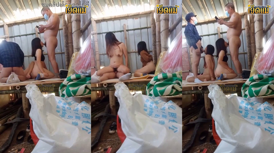 คลิปหลุดแอบถ่ายเอ้าท์ดอร์ หนุ่มสาวนัดกันมาจัดหนักสวิงกิ้งเย็ดหมู่ที่กระท่อมปลายนา แต่โดนคนในหมู่บ้านแอบมาตั้งกล้องแอบถ่ายซะงั้น งานนี้จัดหนักซอยกันอย่างเมามันส์ที่เถียงนาเสียวๆ